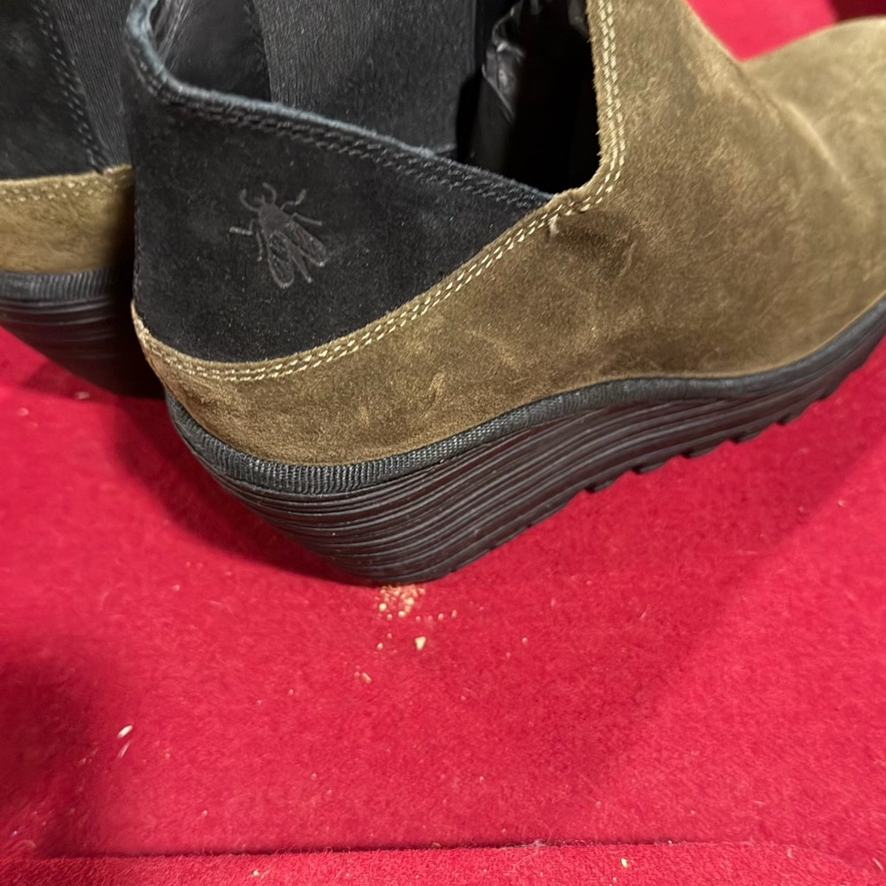 Fly London Two-Tone Suede Ankle Boots